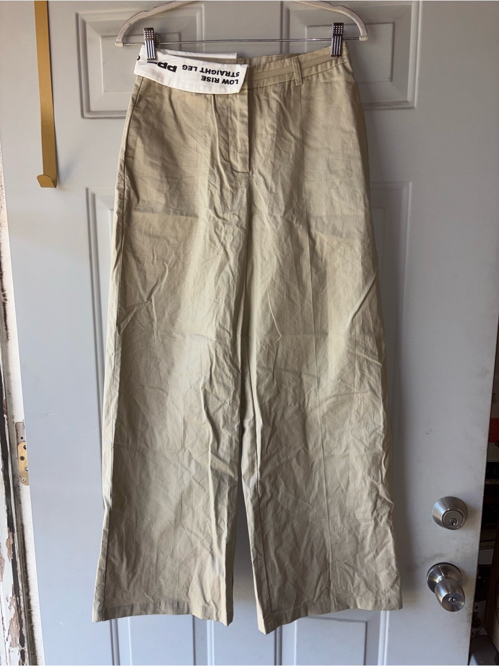 Princess Polly khaki side leg pants size 4